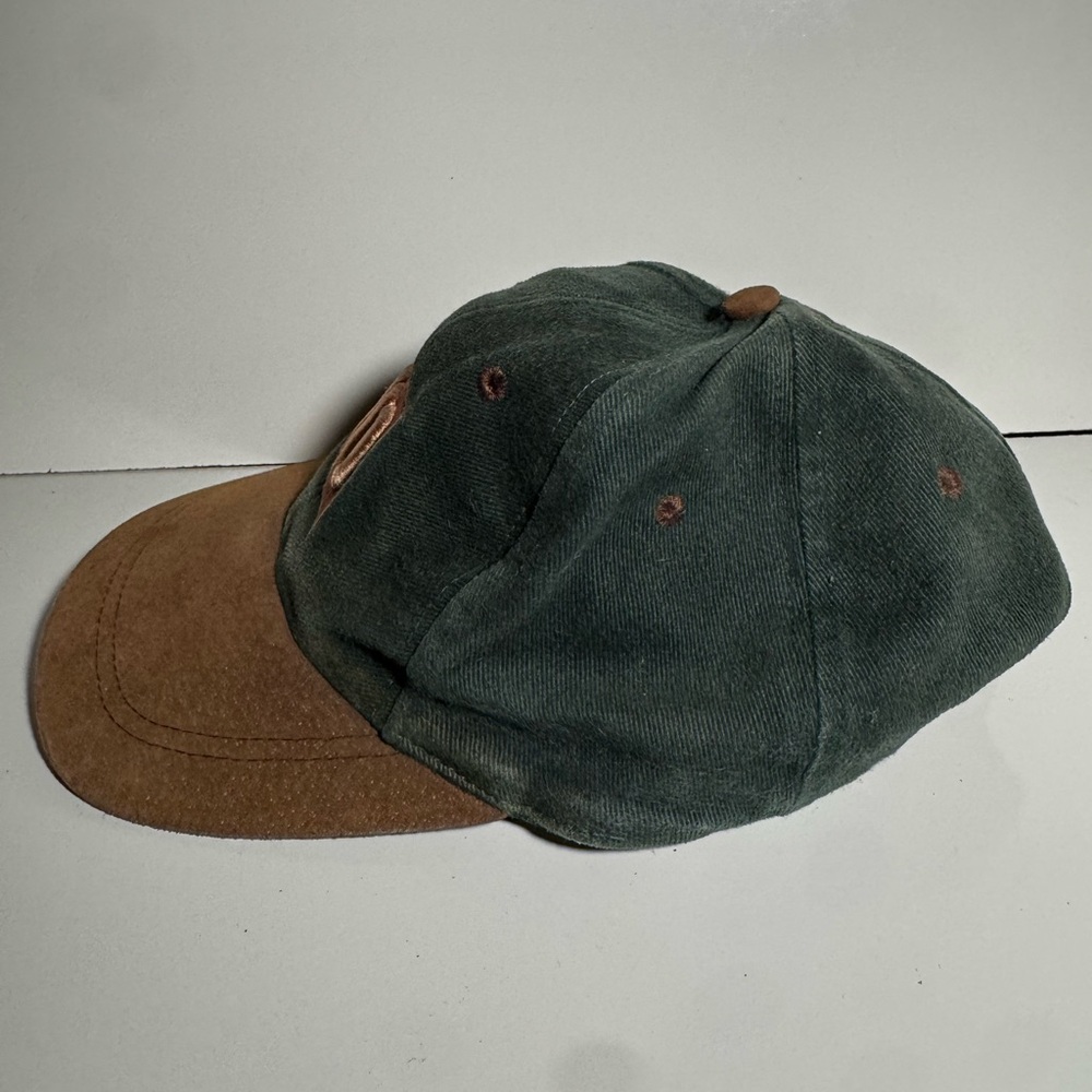 VINTAGE Wilson Forest Green and Chestnut Brown Embroidered Logo One Size Cap - Picture 5 of 6